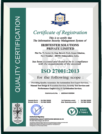 Certificate | B2BTesters